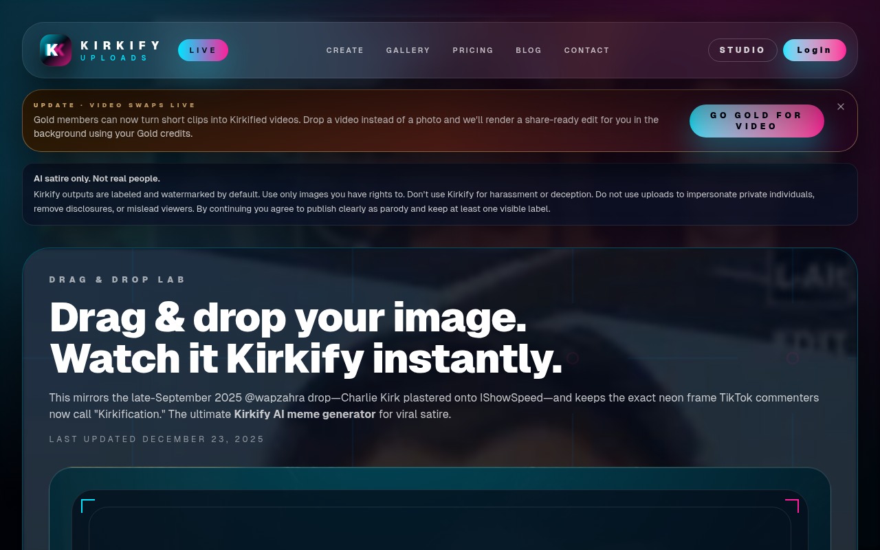 kirkify.net 网站首页